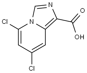 5,7-二氯咪唑并[1,5-A]吡啶-1-羧酸, 3047129-07-4, 結(jié)構(gòu)式