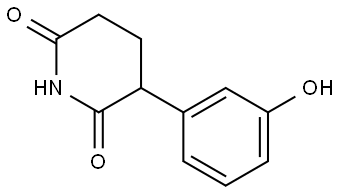 2,6-Piperidinedione, 3-(3-hydroxyphenyl)- Struktur