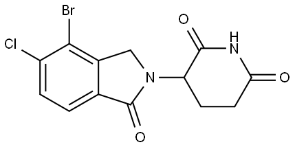 2,6-Piperidinedione, 3-(4-bromo-5-chloro-1,3-dihydro-1-oxo-2H-isoindol-2-yl)- Struktur