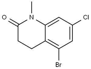 2(1H)-Quinolinone, 5-bromo-7-chloro-3,4-dihydro-1-methyl- Struktur