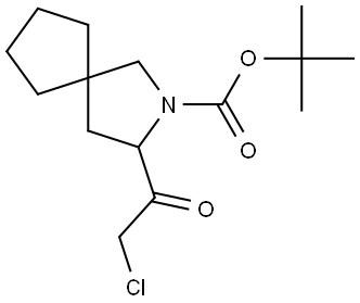 2-Azaspiro[4.4]nonane-2-carboxylic acid, 3-(2-chloroacetyl)-, 1,1-dimethylethyl ester Struktur