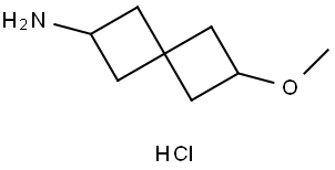 Spiro[3.3]heptan-2-amine, 6-methoxy-, hydrochloride (1:1) Struktur