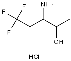 2-Pentanol, 3-amino-5,5,5-trifluoro-, hydrochloride (1:1) Struktur