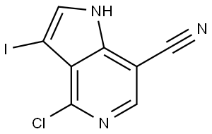 1H-Pyrrolo[3,2-c]pyridine-7-carbonitrile, 4-chloro-3-iodo- Struktur