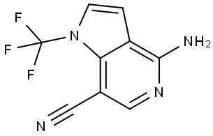 1H-Pyrrolo[3,2-c]pyridine-7-carbonitrile, 4-amino-1-(trifluoromethyl)- Struktur