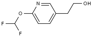 3-Pyridineethanol, 6-(difluoromethoxy)- Struktur