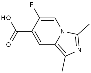 Imidazo[1,5-a]pyridine-7-carboxylic acid, 6-fluoro-1,3-dimethyl- Struktur