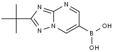 (2-(Tert-butyl)-[1,2,4]triazolo[1,5-a]pyrimidin-6-yl)boronic acid Struktur