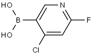 (4-chloro-6-fluoropyridin-3-yl)boronic acid Struktur