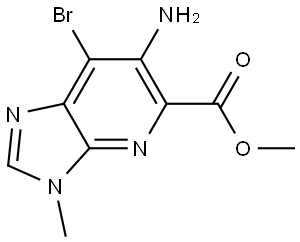 3H-Imidazo[4,5-b]pyridine-5-carboxylic acid, 6-amino-7-bromo-3-methyl-, methyl ester Struktur