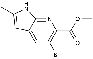 Methyl 5-bromo-2-methyl-1H-pyrrolo[2,3-b]pyridine-6-carboxylate Struktur