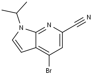 1H-Pyrrolo[2,3-b]pyridine-6-carbonitrile, 4-bromo-1-(1-methylethyl)- Struktur