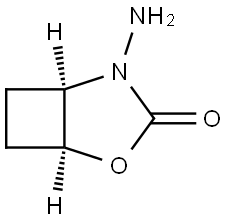 2-Oxa-4-azabicyclo[3.2.0]heptan-3-one, 4-amino-, (1S,5R)- Struktur