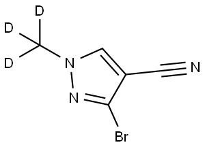 3-Bromo-1-(methyl-d3)-1H-pyrazole-4-carbonitrile Struktur