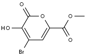 2H-Pyran-6-carboxylic acid, 4-bromo-3-hydroxy-2-oxo-, methyl ester Struktur