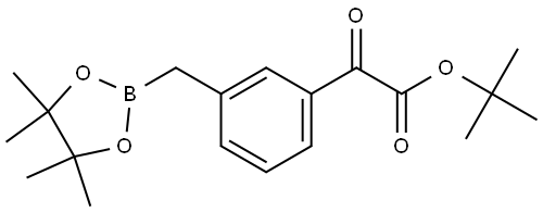 Benzeneacetic acid, α-oxo-3-[(4,4,5,5-tetramethyl-1,3,2-dioxaborolan-2-yl)methyl]-, 1,1-dimethylethyl ester Struktur