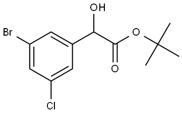 Benzeneacetic acid, 3-bromo-5-chloro-α-hydroxy-, 1,1-dimethylethyl ester Struktur