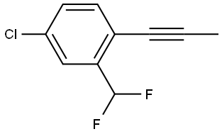 Benzene, 4-chloro-2-(difluoromethyl)-1-(1-propyn-1-yl)- Struktur