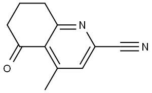 2-Quinolinecarbonitrile, 5,6,7,8-tetrahydro-4-methyl-5-oxo- Struktur