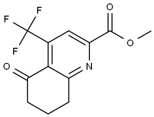 2-Quinolinecarboxylic acid, 5,6,7,8-tetrahydro-5-oxo-4-(trifluoromethyl)-, methyl ester Struktur