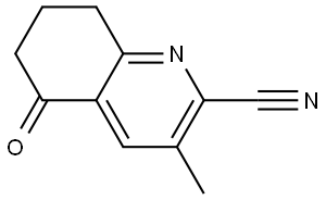 2-Quinolinecarbonitrile, 5,6,7,8-tetrahydro-3-methyl-5-oxo- Struktur