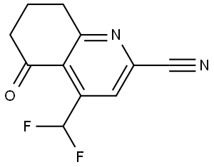 2-Quinolinecarbonitrile, 4-(difluoromethyl)-5,6,7,8-tetrahydro-5-oxo- Struktur