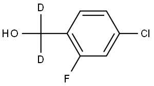 4-Chloro-2-fluorobenzyl alcohol-d2 Struktur