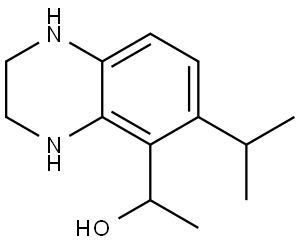 5-Quinoxalinemethanol, 1,2,3,4-tetrahydro-α-methyl-6-(1-methylethyl)- Struktur