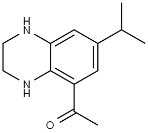 Ethanone, 1-[1,2,3,4-tetrahydro-7-(1-methylethyl)-5-quinoxalinyl]- Struktur