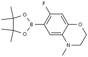 2H-1,4-Benzoxazine, 7-fluoro-3,4-dihydro-4-methyl-6-(4,4,5,5-tetramethyl-1,3,2-dioxaborolan-2-yl)- Struktur