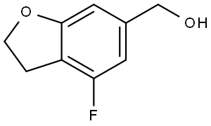 6-Benzofuranmethanol, 4-fluoro-2,3-dihydro- Struktur