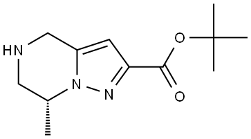 Pyrazolo[1,5-a]pyrazine-2-carboxylic acid, 4,5,6,7-tetrahydro-7-methyl-, 1,1-dimethylethyl ester, (7R)- Struktur