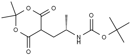 tert-Butyl [(2S)-1-(2,2-Dimethyl-4,6-dioxo-1,3-dioxan-5-yl)propan-2-yl]carbamate Struktur