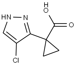 1-(4-氯-1H-吡唑-3-基)環(huán)丙烷-1-羧酸, 3048441-35-3, 結(jié)構(gòu)式