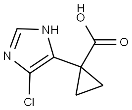 Cyclopropanecarboxylic acid, 1-(5-chloro-1H-imidazol-4-yl)- Struktur