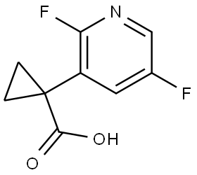 Cyclopropanecarboxylic acid, 1-(2,5-difluoro-3-pyridinyl)- Struktur