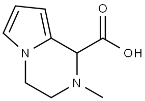 2-methyl-1,2,3,4-tetrahydropyrrolo[1,2-a]pyrazine-1-carboxylic acid Struktur