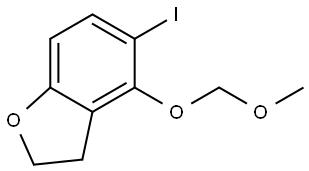 5-Iodo-4-(methoxymethoxy)-2,3-dihydrobenzofuran Struktur