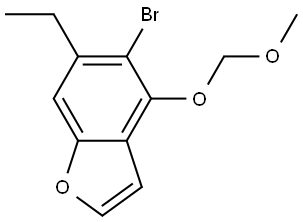 5-Bromo-6-ethyl-4-(methoxymethoxy)benzofuran Struktur