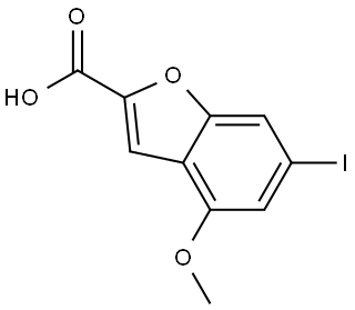 2-Benzofurancarboxylic acid, 6-iodo-4-methoxy- Struktur