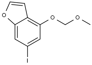 Benzofuran, 6-iodo-4-(methoxymethoxy)- Struktur