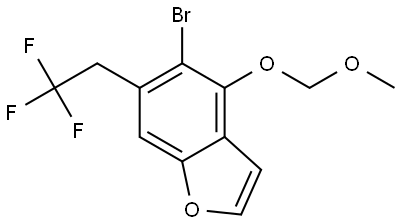 Benzofuran, 5-bromo-4-(methoxymethoxy)-6-(2,2,2-trifluoroethyl)- Struktur