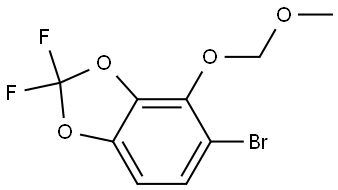 5-bromo-2,2-difluoro-4-(methoxymethoxy)benzo[d][1,3]dioxole Struktur