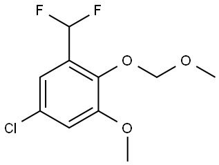 Benzene, 5-chloro-1-(difluoromethyl)-3-methoxy-2-(methoxymethoxy)- Struktur