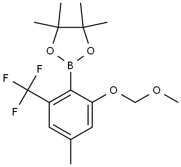 1,3,2-Dioxaborolane, 2-[2-(methoxymethoxy)-4-methyl-6-(trifluoromethyl)phenyl]-4,4,5,5-tetramethyl- Struktur