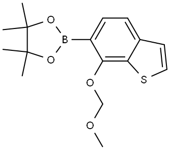 2-(7-(Methoxymethoxy)benzo[b]thiophen-6-yl)-4,4,5,5-tetramethyl-1,3,2-dioxaborolane Struktur