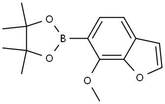 Benzofuran, 7-methoxy-6-(4,4,5,5-tetramethyl-1,3,2-dioxaborolan-2-yl)- Struktur