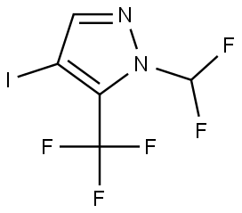 1H-Pyrazole, 1-(difluoromethyl)-4-iodo-5-(trifluoromethyl)- Struktur