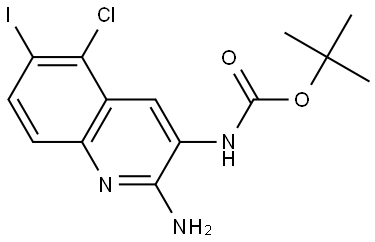 tert-Butyl (2-amino-5-chloro-6-iodoquinolin-3-yl)carbamate Struktur