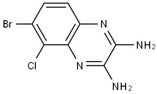 2,3-Quinoxalinediamine, 6-bromo-5-chloro- Struktur